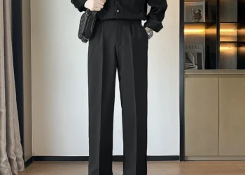 In-Depth Review & Buyer Guide: Spring Summer Men Suit Pants Wide Leg Long Drape Trousers Fashion Streetwear Clothing Solid Stretch Waist Oversize Pants Black – Product Review